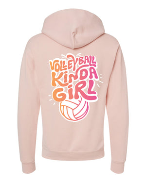 KINDA GIRL VOLLEYBALL HOODED SWEATSHIRT