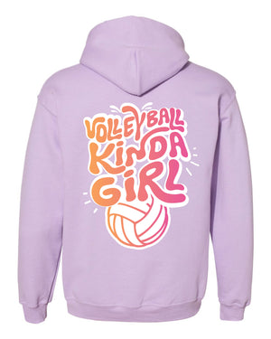 KINDA GIRL VOLLEYBALL HOODED SWEATSHIRT