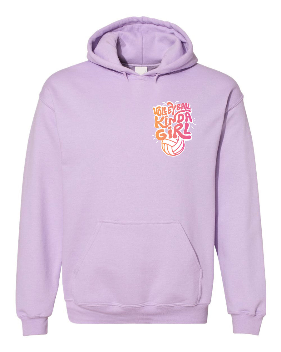 KINDA GIRL VOLLEYBALL HOODED SWEATSHIRT