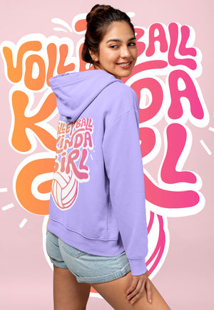 KINDA GIRL VOLLEYBALL HOODED SWEATSHIRT