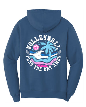 PLAY THE DAY AWAY VOLLEYBALL HOODED SWEATSHIRT