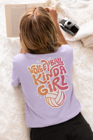 KINDA GIRL VOLLEYBALL T-SHIRT