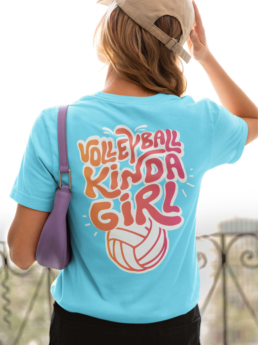 KINDA GIRL VOLLEYBALL T-SHIRT